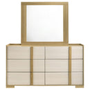  Coaster Furniture Hyland 215653M 6-Drawer Dresser with Mirror - Natural IMAGE 2