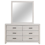  Coaster Furniture Brantford 207053M 6-Drawer Dresser with Mirror - Coastal White IMAGE 2