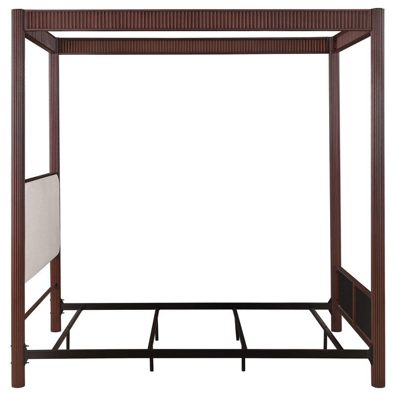 Coaster Furniture Zimmerlee 360331Q 89-inch Metal Queen Canopy Bed - Rust Brown IMAGE 7