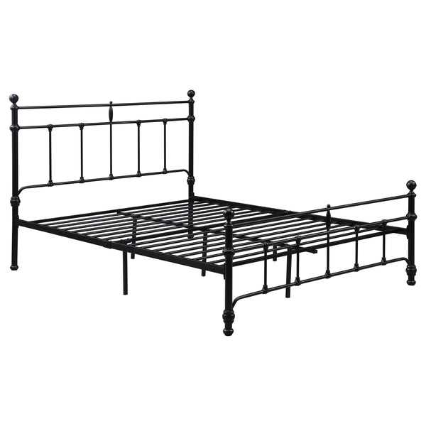  Coaster Furniture Novak 316001Q 48-inch Metal Queen Open Frame Bed - Matte Black IMAGE 1