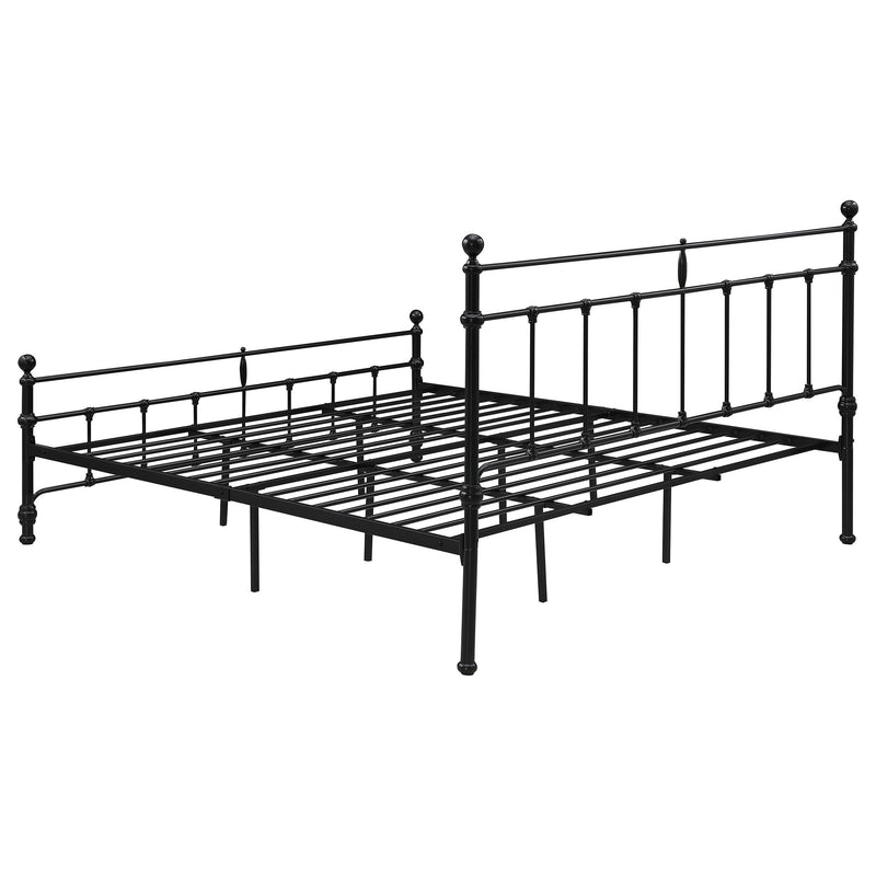  Coaster Furniture Novak 316001KE 48-inch Metal Eastern King Open Frame Bed - Matte Black IMAGE 5