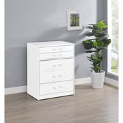Coaster Furniture Danbury 930208 3-Drawer Makeup Vanity & Stool - Set White High Gloss IMAGE 15