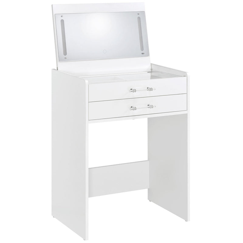 Coaster Furniture Danbury 930208 3-Drawer Makeup Vanity & Stool - Set White High Gloss IMAGE 5