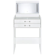 Coaster Furniture Danbury 930208 3-Drawer Makeup Vanity & Stool - Set White High Gloss IMAGE 7