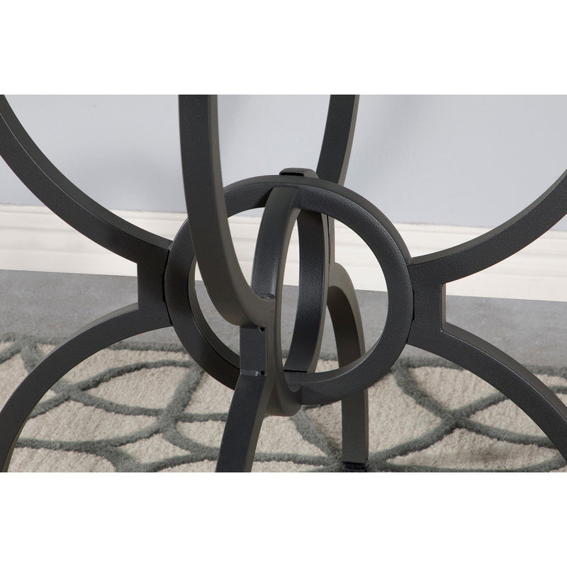  Coaster Furniture Aviano 108291BG Round 48-inch Glass Top Metal Dining Table - Gunmetal IMAGE 10