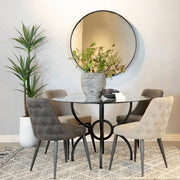  Coaster Furniture Aviano 108291BG Round 48-inch Glass Top Metal Dining Table - Gunmetal IMAGE 7