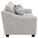  Coaster Furniture Tomkins 509672 Boucle Upholstered Loveseat - Light Grey IMAGE 7