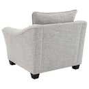 Coaster Furniture Tomkins 509673 Boucle Upholstered Chair - Light Grey IMAGE 5