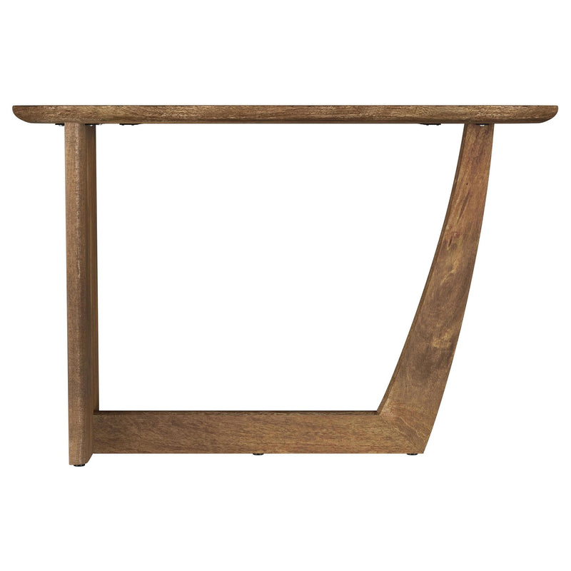 Coaster Furniture Fletcher 930030 Oval Solid Mango Wood Entryway Console Table - Brown IMAGE 8
