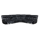  Coaster Furniture Hewitt 609610PP Leather Upholstered Power Reclining Sectional - Black IMAGE 2