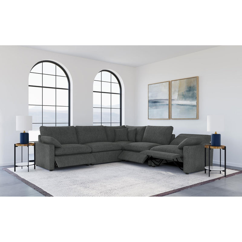  Coaster Furniture Collins 609530P 5 pc Modular Power Reclining Sectional - Dark Grey IMAGE 11