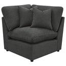  Coaster Furniture Collins 609530P 5 pc Modular Power Reclining Sectional - Dark Grey IMAGE 6