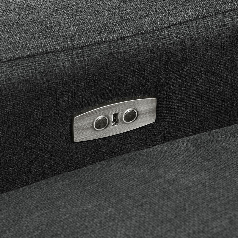  Coaster Furniture Collins 609532P Modular Power Loveseat - Dark Grey IMAGE 11