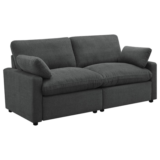  Coaster Furniture Collins 609532P Modular Power Loveseat - Dark Grey IMAGE 1