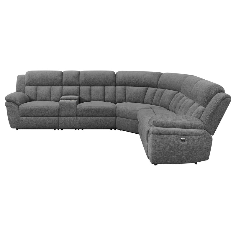  Coaster Furniture Bahrain 609540P 6 pc Modular Power Reclining Sectional - Charcoal IMAGE 3