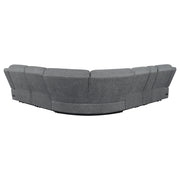  Coaster Furniture Bahrain 609540P 6 pc Modular Power Reclining Sectional - Charcoal IMAGE 4