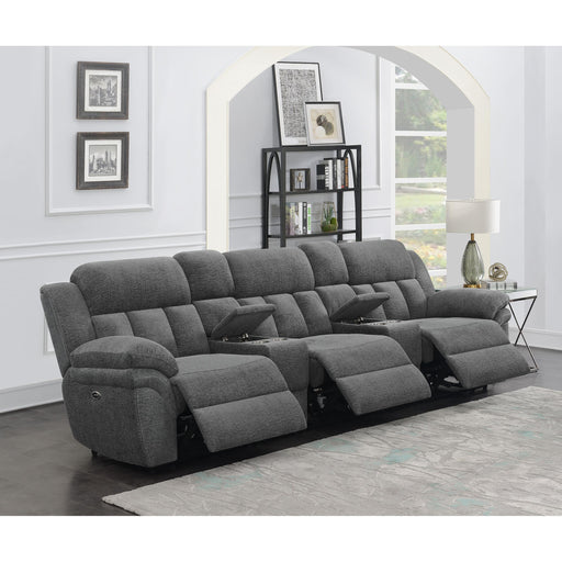  Coaster Furniture Bahrain 609541PT 5-piece Power Home Theater Seating - Charcoal IMAGE 2