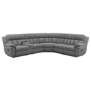  Coaster Furniture Bahrain 609540 6 pc Modular Reclining Sectional Sofa - Charcoal IMAGE 1
