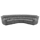  Coaster Furniture Bahrain 609540 6 pc Modular Reclining Sectional Sofa - Charcoal IMAGE 1