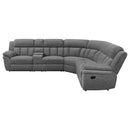  Coaster Furniture Bahrain 609540 6 pc Modular Reclining Sectional Sofa - Charcoal IMAGE 3