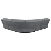  Coaster Furniture Bahrain 609540 6 pc Modular Reclining Sectional Sofa - Charcoal IMAGE 4