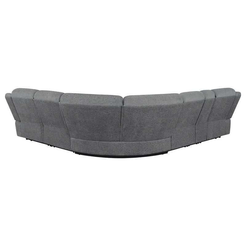  Coaster Furniture Bahrain 609540 6 pc Modular Reclining Sectional Sofa - Charcoal IMAGE 4