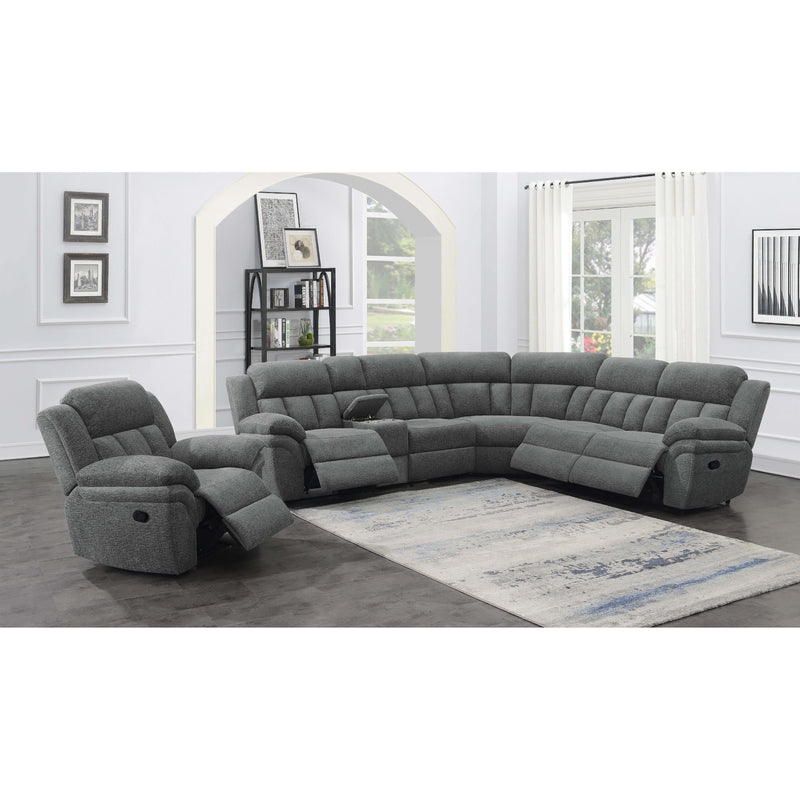  Coaster Furniture Bahrain 609540 6 pc Modular Reclining Sectional Sofa - Charcoal IMAGE 9