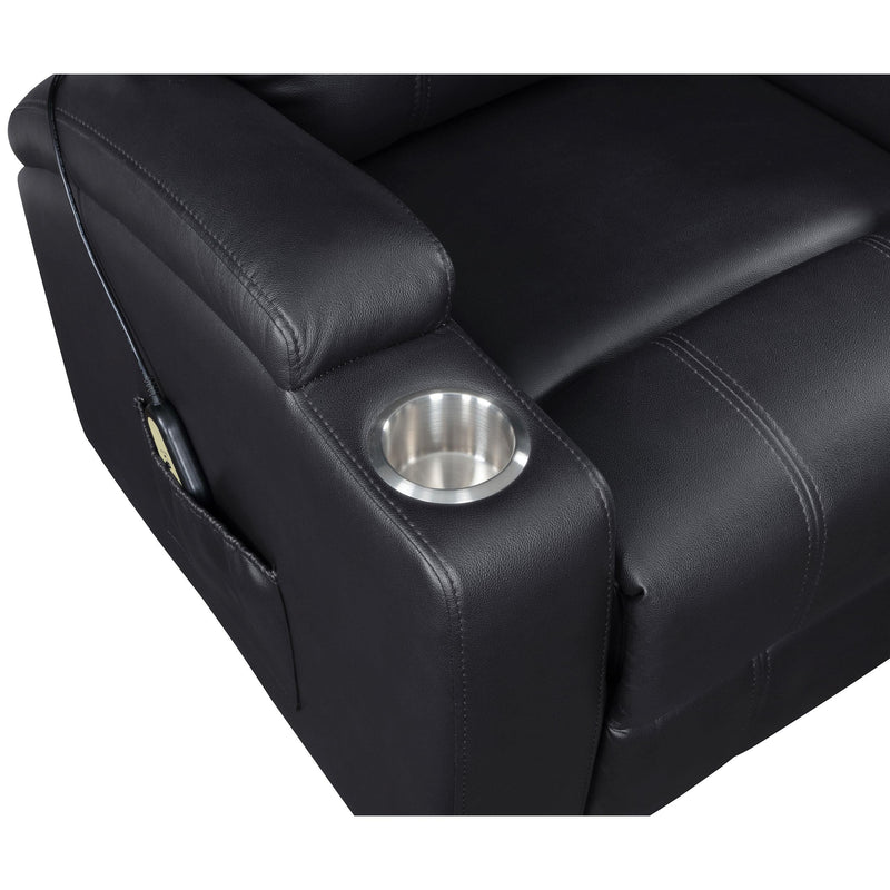  Coaster Furniture Armstrong 609475P Upholstered Power Lift Massage Recliner - Black IMAGE 11