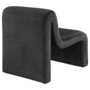  Coaster Furniture Drayton 907526 Upholstered Curved Armless Accent Chair - Black IMAGE 6