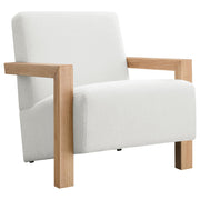  Coaster Furniture Fitzroy 903094 Boucle Upholstered Accent Arm Chair - Ivory IMAGE 1