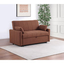  Coaster Furniture Portland 350145 Boucle Upholstered Sleeper Sofa Bed - Copper IMAGE 10