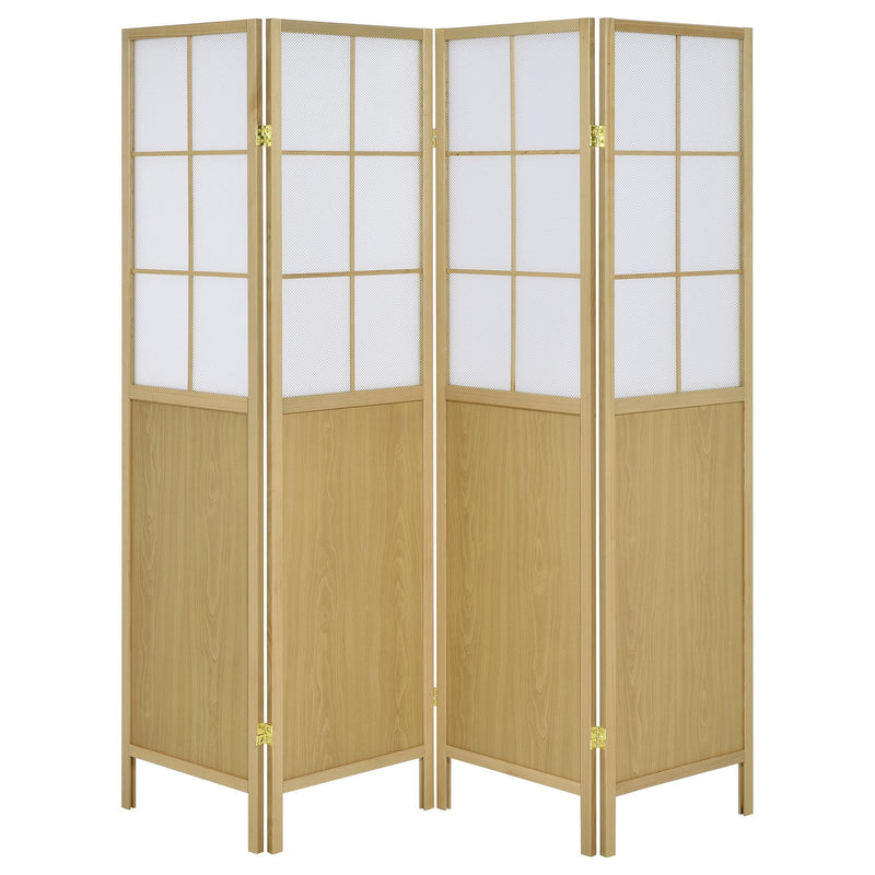 Coaster Furniture Edwards 960123 4-Panel Room Divider Folding Shoji Screen - Natural IMAGE 2