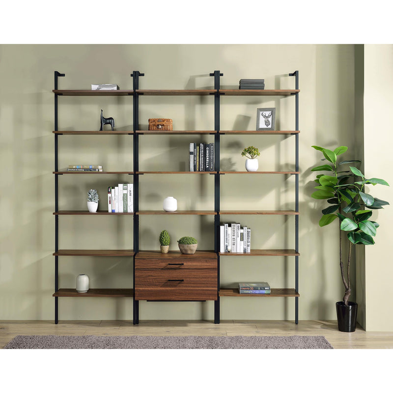  Coaster Furniture Owens 980072 96-inch 6-shelf Wall Bookshelf - Walnut IMAGE 10