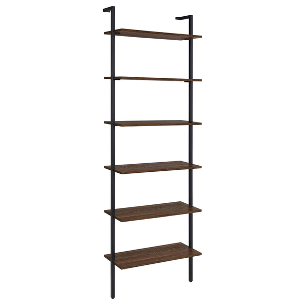  Coaster Furniture Owens 980072 96-inch 6-shelf Wall Bookshelf - Walnut IMAGE 1