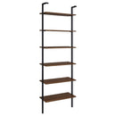  Coaster Furniture Owens 980072 96-inch 6-shelf Wall Bookshelf - Walnut IMAGE 5