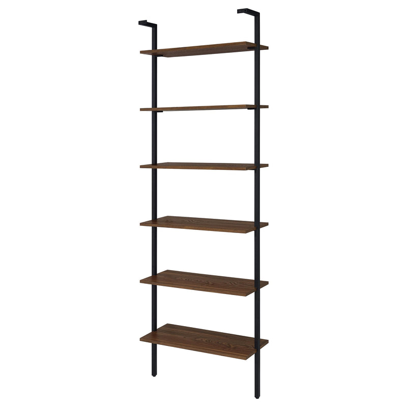  Coaster Furniture Owens 980072 96-inch 6-shelf Wall Bookshelf - Walnut IMAGE 7