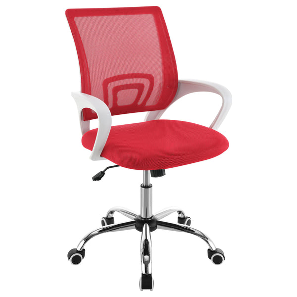  Coaster Furniture Felton 802017 Upholstered Adjustable Home Office Desk Chair - Red IMAGE 1