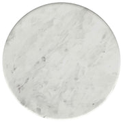  Coaster Furniture Berkeley 930080 Round Marble Top Side Table - White and Brown IMAGE 6