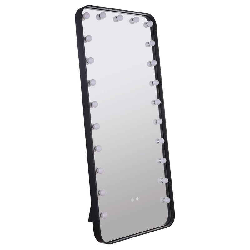 Coaster Furniture Canton 961577 32 x 71 Inch LED Standing Mirror with Speakers - Black IMAGE 1