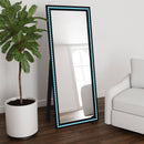 Coaster Furniture Windrose 960962 28 x 67 Inch Tempered LED Standing Mirror - Black IMAGE 17