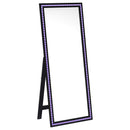 Coaster Furniture Windrose 960962 28 x 67 Inch Tempered LED Standing Mirror - Black IMAGE 9