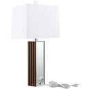 Coaster Furniture Elena 920177 30-inch Square Tapered Mirrored Table Lamp - Brown IMAGE 5