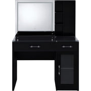  Coaster Furniture Flora 930219 2-drawer Vanity Set with LED Mirror - Black High Gloss IMAGE 9