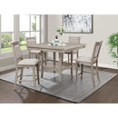  Crown Mark Fulton 2727MB-T-4848 Counter Height Dining Table - White Oak IMAGE 2