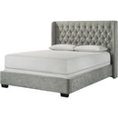  Crown Mark Daphne 5094LG-K King Bed - Light Grey Tweed IMAGE 1
