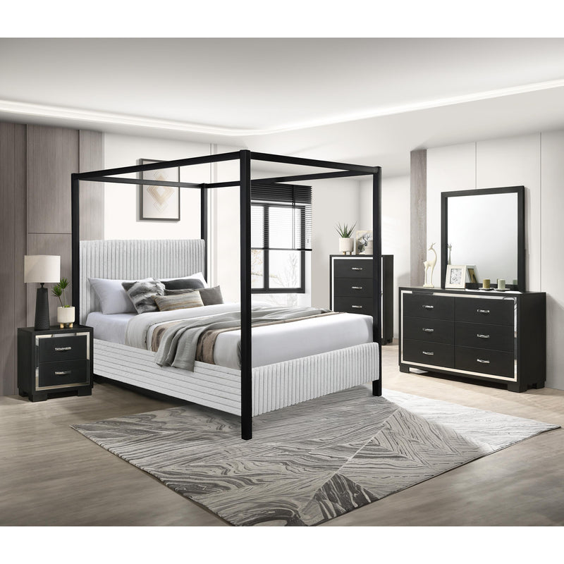  Crown Mark Cora 5262LG-K King Canopy Bed IMAGE 2