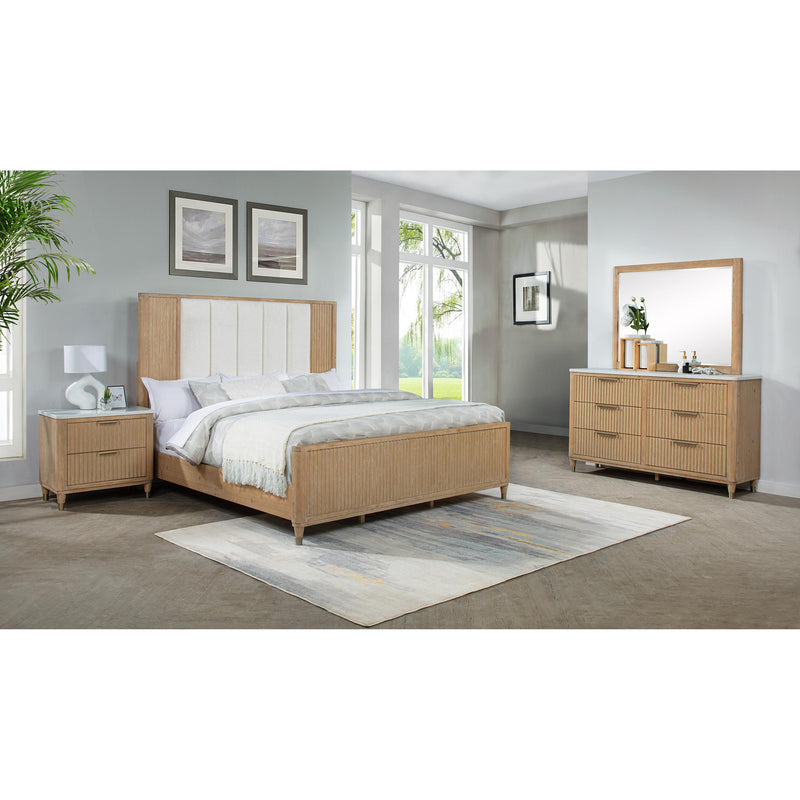  Crown Mark Kara B1450-K King Bed - Cerused Natural IMAGE 4