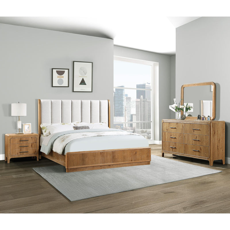  Crown Mark Westcott B1500-Q Queen Bed - Cerused Natural IMAGE 4