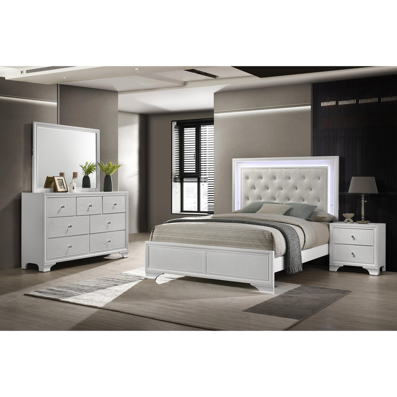  Crown Mark Lyssa B4312-T Twin Bed with LED - Oat/Frost IMAGE 4