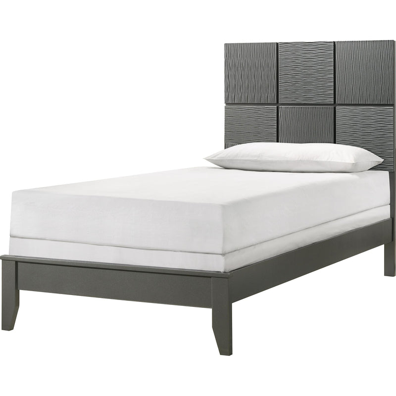  Crown Mark Denker B4715-T Twin Bed - Gunmetal IMAGE 1